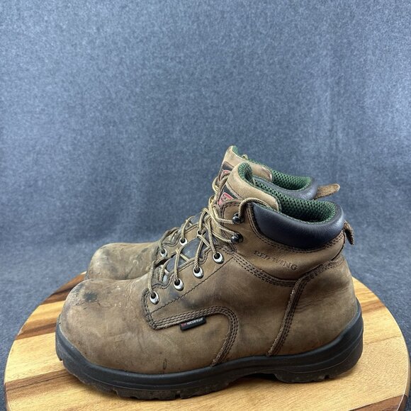 Red Wing Shoes Model 2240 Mens Size 11D King Toe Work Boots Brown Leather - Picture 7 of 14